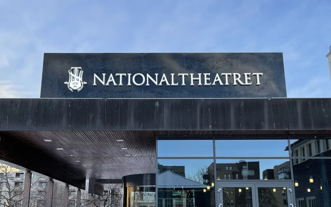 Lysskilt til Nationaltheatret