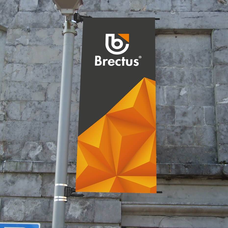 Bannerarm Stolpe Brectus Norway Totalleverandør av reklamemateriell, messe- og profileringsløsninger Bannerarm Stolpe 2