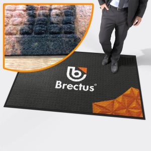 Vannabsorberende Logomatte Brectus Norway Totalleverandør av reklamemateriell, messe- og profileringsløsninger Vannabsorberende Logomatte