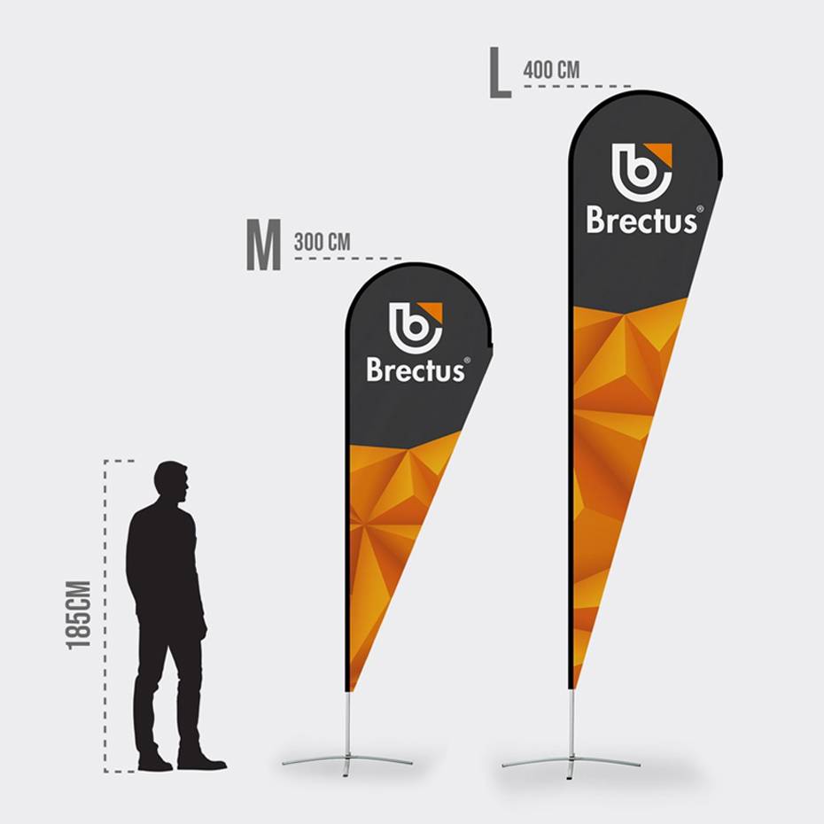 Beachflagg Alu Dråpe