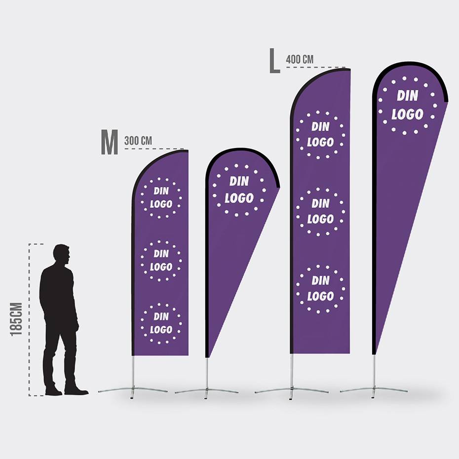 Beachflagg Alu Dråpe 7