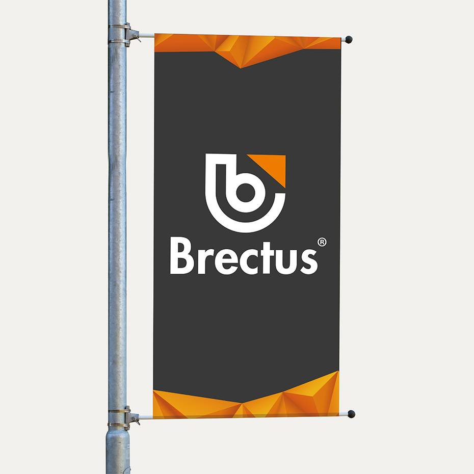 Bannerarm Stolpe Brectus Norway Totalleverandør av reklamemateriell, messe- og profileringsløsninger Bannerarm Stolpe 3
