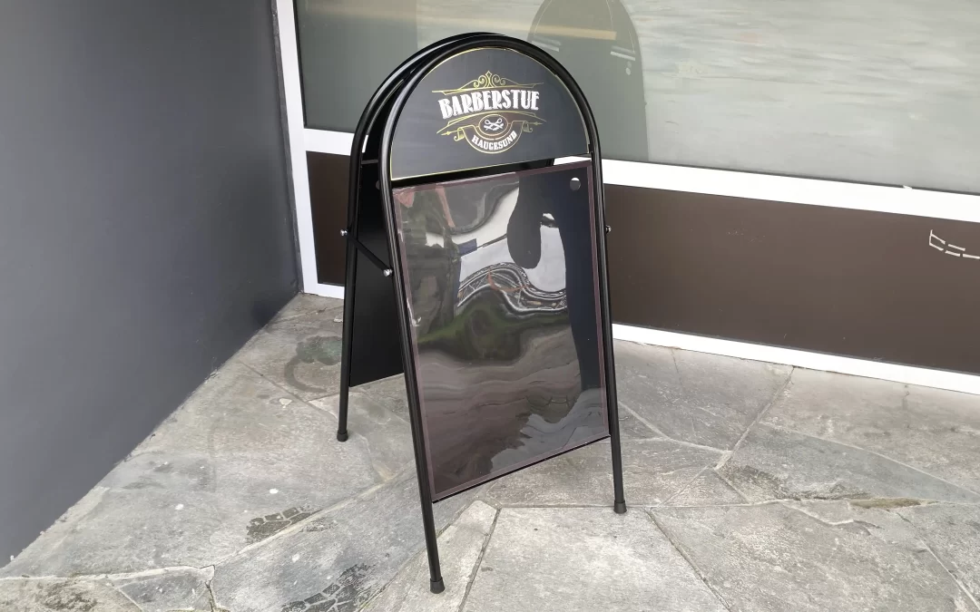 Gatebukk folie for Haugesund Barberstue